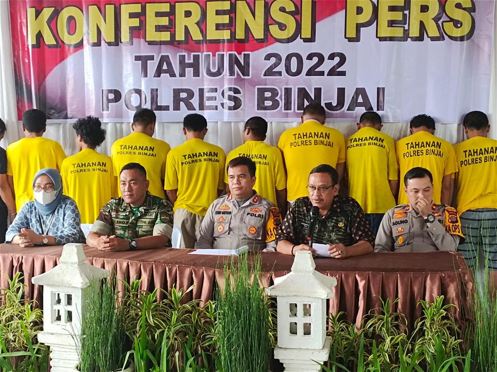 Sepanjang 2022: Tercatat 137 Kasus Narkoba, 1.695 Kriminal & 299 Lakalantas Terjadi di Binjai