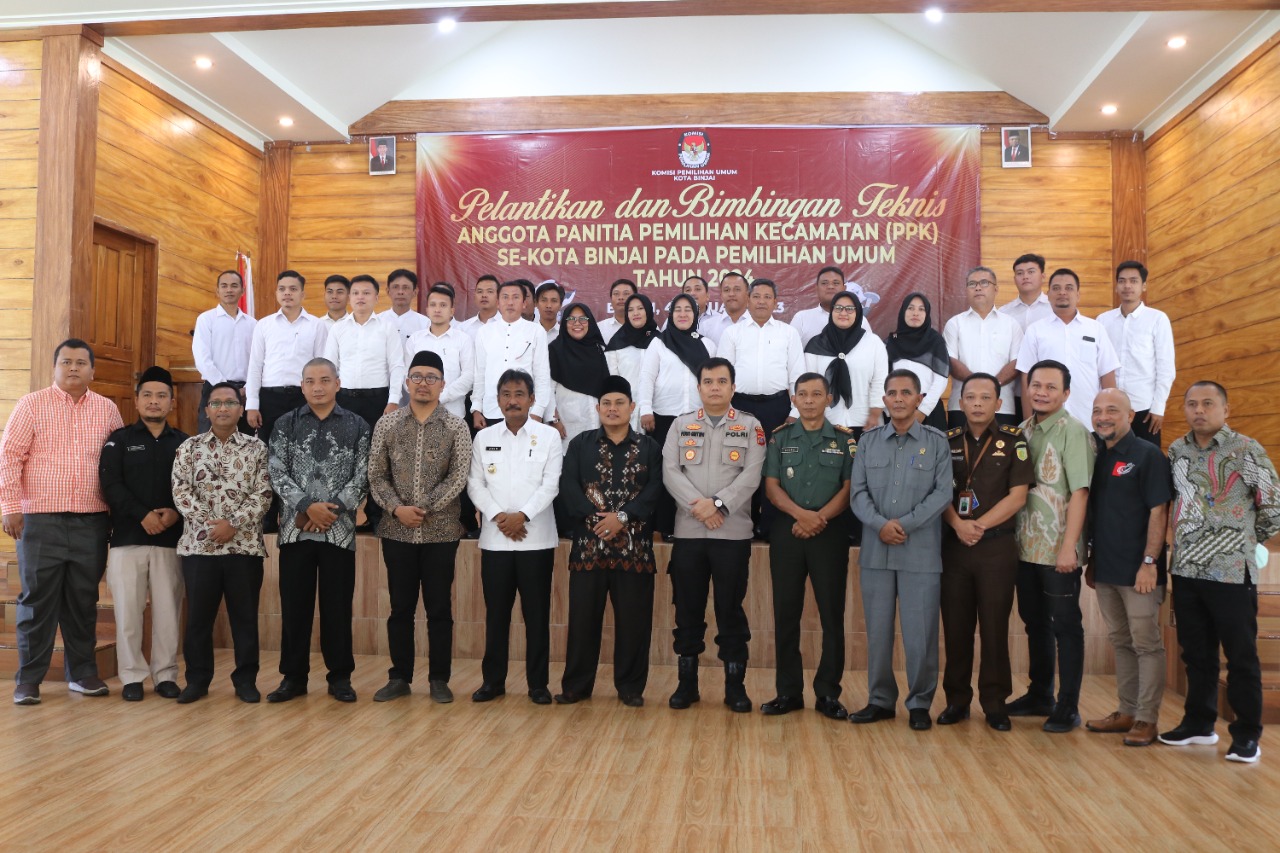 Resmi Dilantik, 25 Anggota PPK Binjai Siap Sukseskan Pemilu