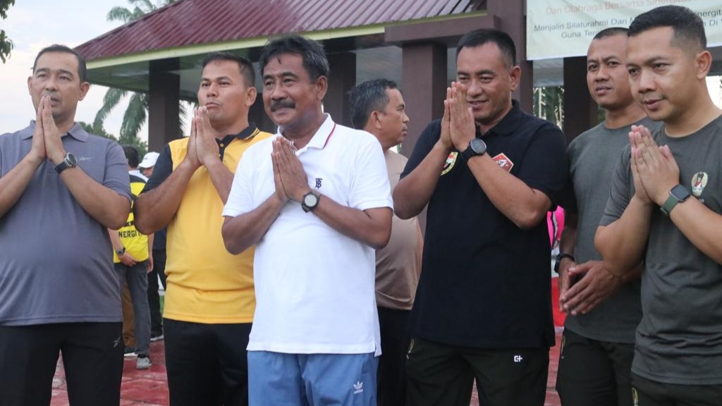 Silaturahmi & Olahraga Bersama TNI-Polri & Pemerintah di Gelar Polres Binjai