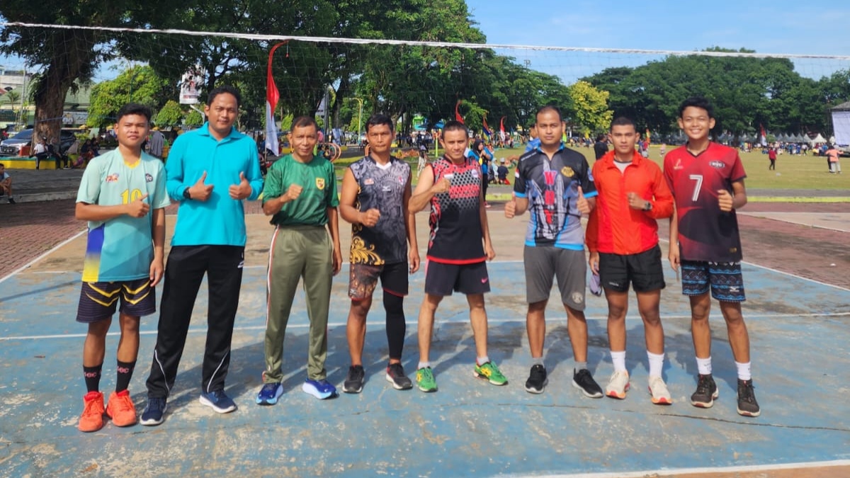 Meriahkan HUT ke-151 Kota Binjai, SMSI Gelar Olahraga Bola Voli