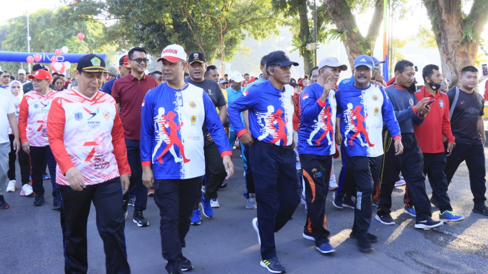 Meriahkan HUT RI ke-78, Pemko & IKAPTK Binjai Gelar Gerak Jalan