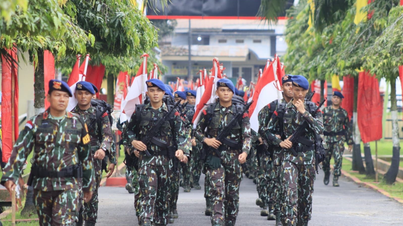 Pasukan Brimob I Polda Sumut Tiba di Kota Binjai