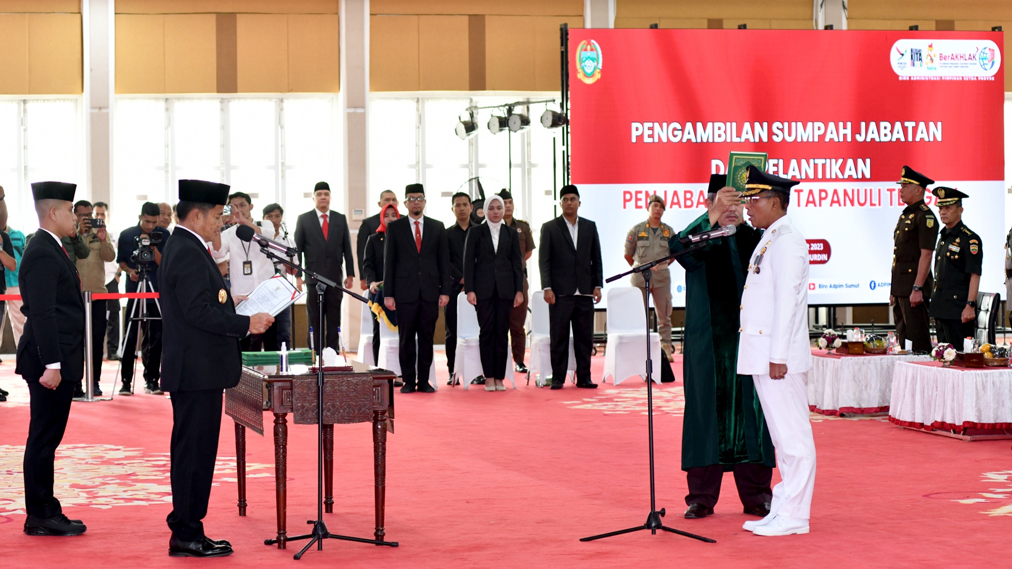 Pj Bupati Tapteng Dilantik, Ini Pesan Hassanudin untuk Sugeng Riyanta