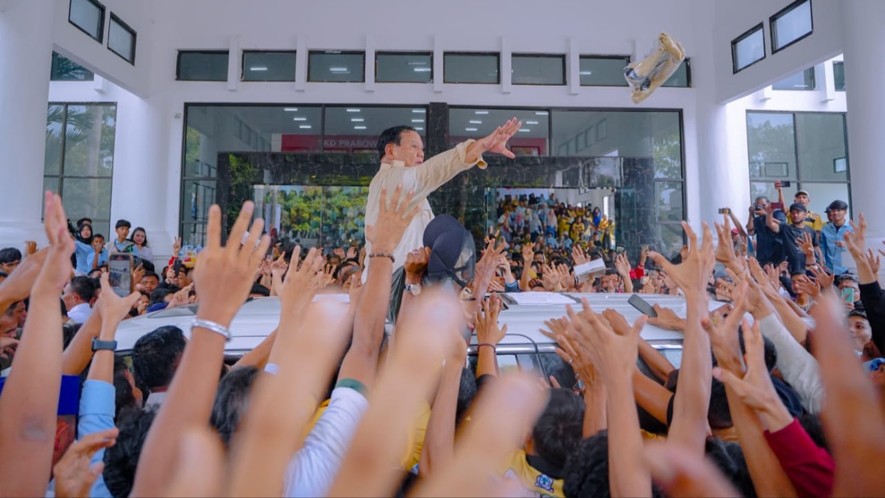 Disambut 50 Ribu Pendukungnya di Sumut, Prabowo Merasa Diberi Nilai 100