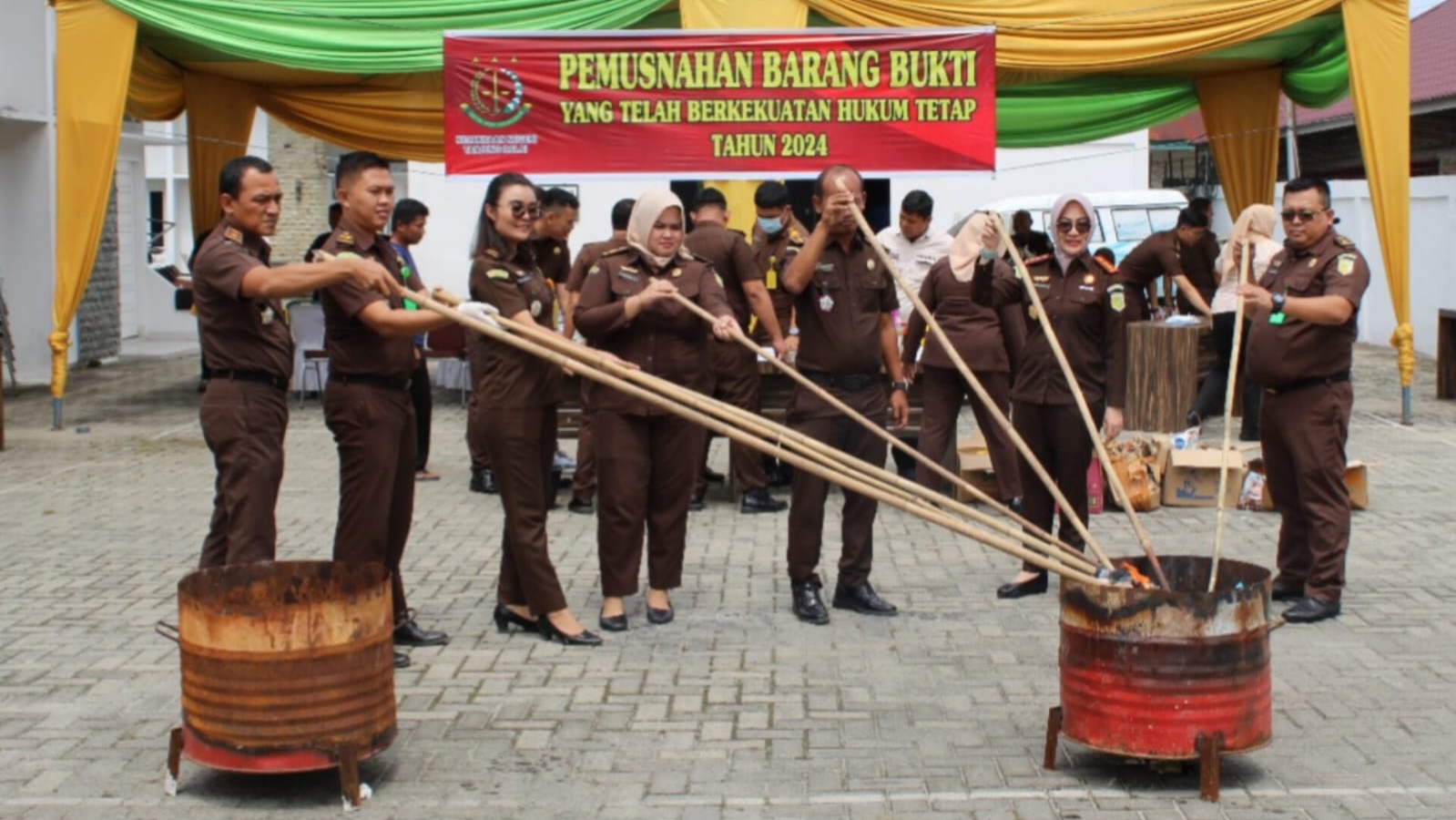 Beragam Barang Bukti Terpidana Dimusnahkan Kejari Tanjungbalai