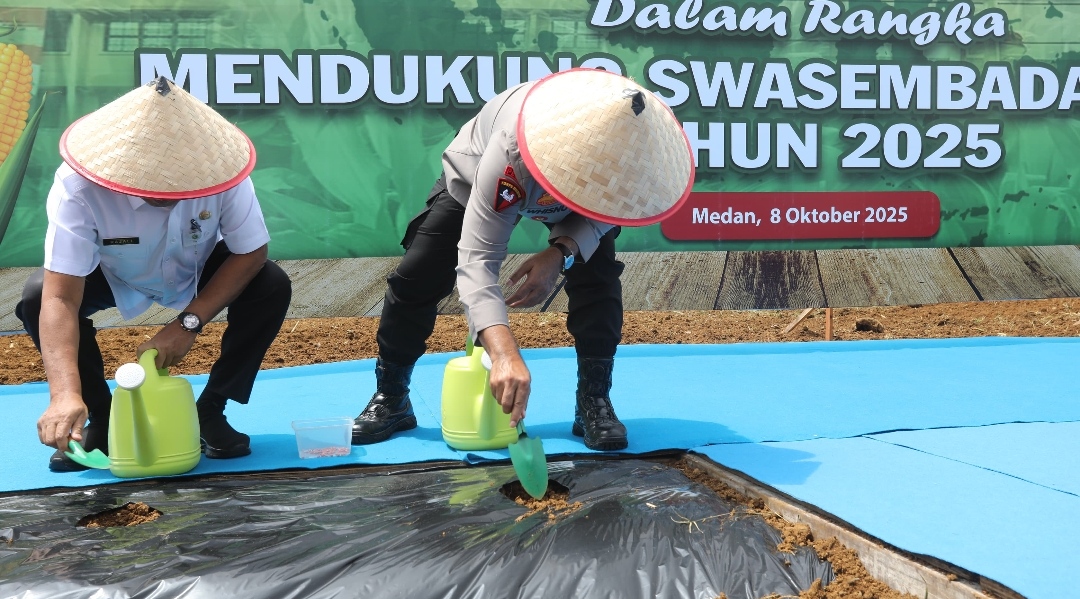 Dukung Ketahanan Pangan Nasional, Polda Sumut Tanam Jagung