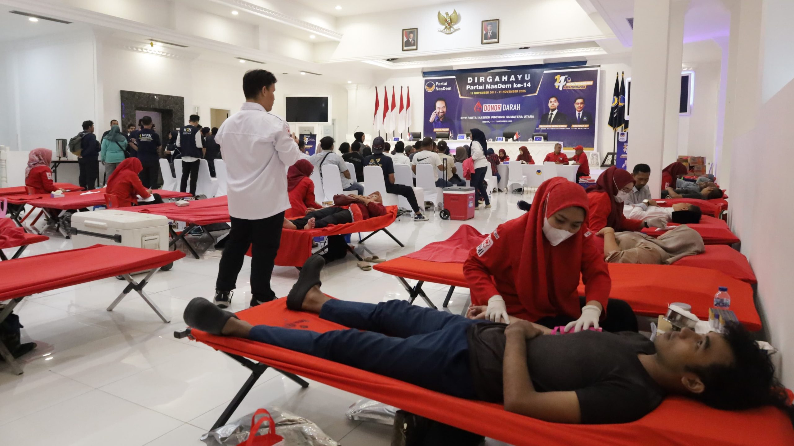 HUT Ke-14, Ricky Anthony: NasDem Sumut Targetkan Donor Darah 500 Kantong