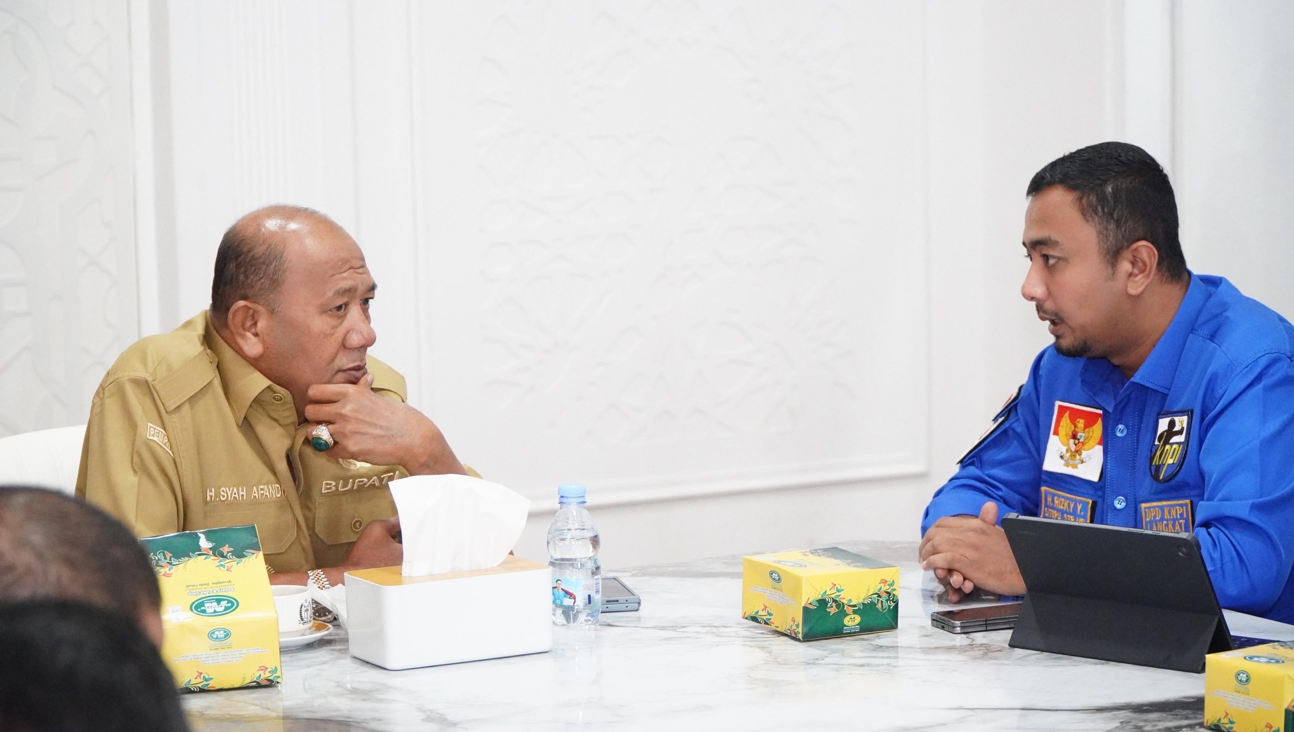 Rencanakan Musda KNPI Langkat, Rizky Yunanda Audiensi ke Bupati