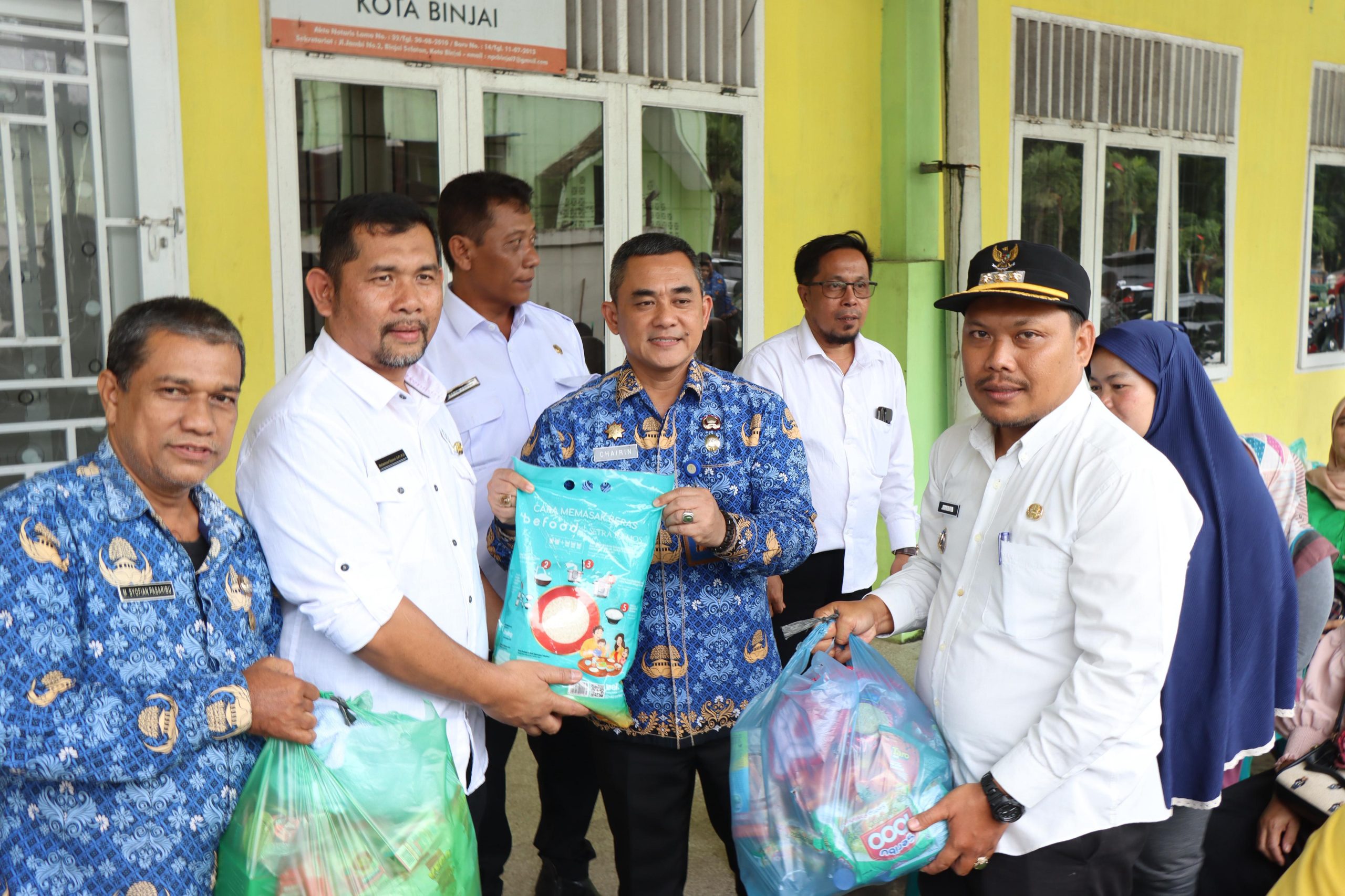 Pemko Binjai Terima Bantuan Logistik Kementan untuk Korban Banjir