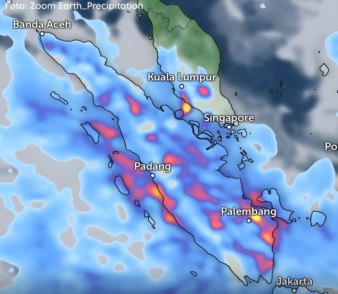 Bentrokan Angin Utara dan Selatan Picu Hujan Intens, Sumatera Waspada Bencana