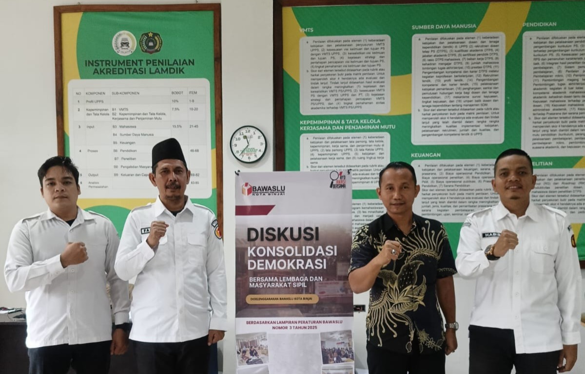 Bawaslu Binjai dan Akademisi Dr Agus Purwanto, Bahas Pentingnya Partisipasi dalam Pemilu